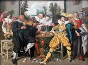 Interieur met goed gezelschap door Willem Pietersz Buytewech